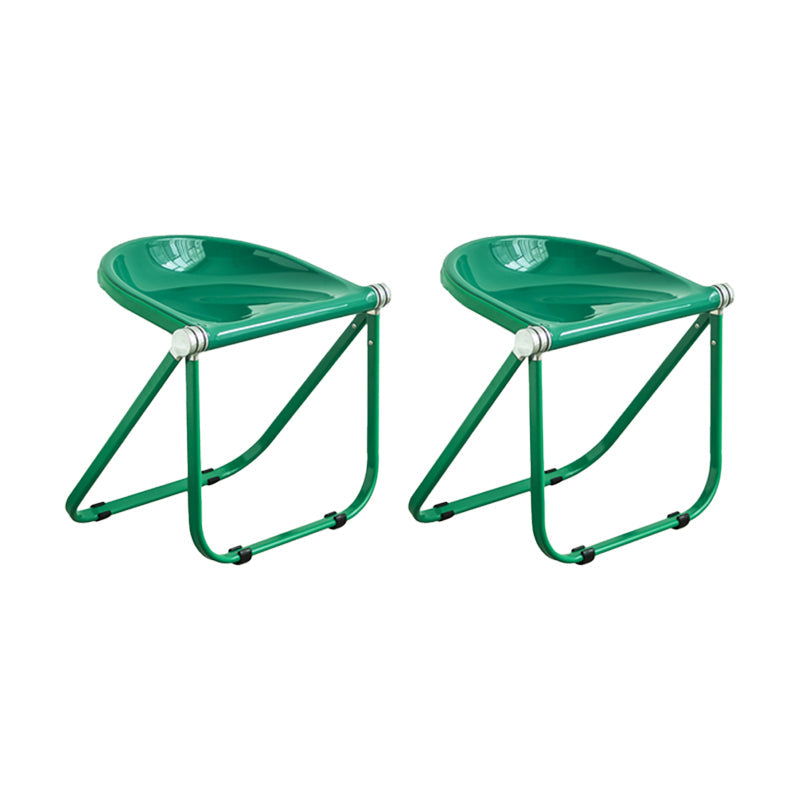 Modern Style Dining Chair Plastic Folding Side Chair for Dining Room Lake Green 2 Piece Set Clearhalo 'Dining Chairs' 'Dining Tables & Seating' 'dining_chair' 'furn' 'furn_dining_chair' 'Furniture' 'Kitchen & Dining Furniture' 7656762