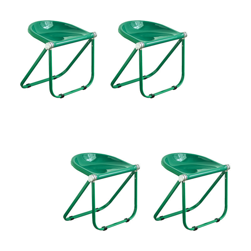 Modern Style Dining Chair Plastic Folding Side Chair for Dining Room Lake Green 4 Piece Set Clearhalo 'Dining Chairs' 'Dining Tables & Seating' 'dining_chair' 'furn' 'furn_dining_chair' 'Furniture' 'Kitchen & Dining Furniture' 7656763