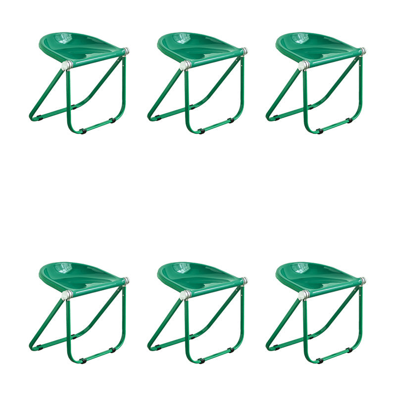 Modern Style Dining Chair Plastic Folding Side Chair for Dining Room Lake Green 6 Piece Set Clearhalo 'Dining Chairs' 'Dining Tables & Seating' 'dining_chair' 'furn' 'furn_dining_chair' 'Furniture' 'Kitchen & Dining Furniture' 7656764