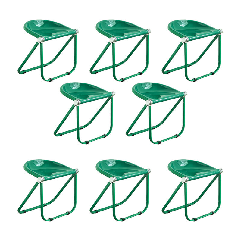 Modern Style Dining Chair Plastic Folding Side Chair for Dining Room Lake Green 8 Piece Set Clearhalo 'Dining Chairs' 'Dining Tables & Seating' 'dining_chair' 'furn' 'furn_dining_chair' 'Furniture' 'Kitchen & Dining Furniture' 7656765