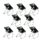 Modern Style Dining Chair Plastic Folding Side Chair for Dining Room Black-Silver 8 Piece Set Clearhalo 'Dining Chairs' 'Dining Tables & Seating' 'dining_chair' 'furn' 'furn_dining_chair' 'Furniture' 'Kitchen & Dining Furniture' 7656770