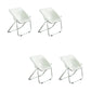 Modern Style Dining Chair Plastic Folding Side Chair for Dining Room White-Silver 4 Piece Set Clearhalo 'Dining Chairs' 'Dining Tables & Seating' 'dining_chair' 'furn' 'furn_dining_chair' 'Furniture' 'Kitchen & Dining Furniture' 7656773