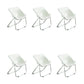 Modern Style Dining Chair Plastic Folding Side Chair for Dining Room White-Silver 6 Piece Set Clearhalo 'Dining Chairs' 'Dining Tables & Seating' 'dining_chair' 'furn' 'furn_dining_chair' 'Furniture' 'Kitchen & Dining Furniture' 7656774