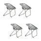 Modern Style Dining Chair Plastic Folding Side Chair for Dining Room Grey-Silver 4 Piece Set Clearhalo 'Dining Chairs' 'Dining Tables & Seating' 'dining_chair' 'furn' 'furn_dining_chair' 'Furniture' 'Kitchen & Dining Furniture' 7656778