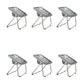 Modern Style Dining Chair Plastic Folding Side Chair for Dining Room Grey-Silver 6 Piece Set Clearhalo 'Dining Chairs' 'Dining Tables & Seating' 'dining_chair' 'furn' 'furn_dining_chair' 'Furniture' 'Kitchen & Dining Furniture' 7656779