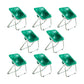 Modern Style Dining Chair Plastic Folding Side Chair for Dining Room Green Silver 8 Piece Set Clearhalo 'Dining Chairs' 'Dining Tables & Seating' 'dining_chair' 'furn' 'furn_dining_chair' 'Furniture' 'Kitchen & Dining Furniture' 7656790
