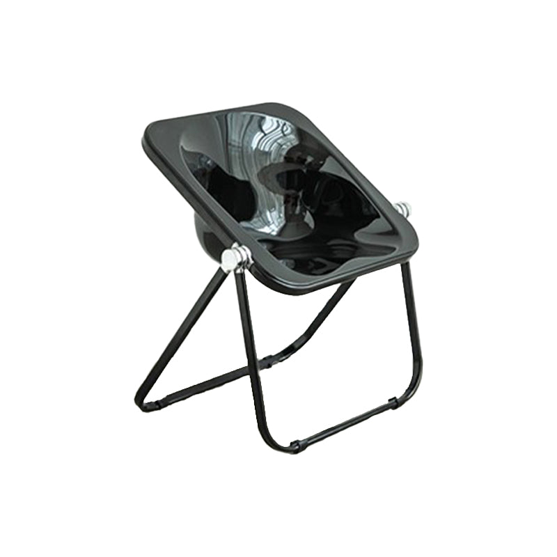 Modern Style Dining Chair Plastic Folding Side Chair for Dining Room Black-Black 1 Piece Clearhalo 'Dining Chairs' 'Dining Tables & Seating' 'dining_chair' 'furn' 'furn_dining_chair' 'Furniture' 'Kitchen & Dining Furniture' 7656801