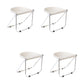 Modern Style Dining Chair Plastic Folding Side Chair for Dining Room Milky White 4 Piece Set Clearhalo 'Dining Chairs' 'Dining Tables & Seating' 'dining_chair' 'furn' 'furn_dining_chair' 'Furniture' 'Kitchen & Dining Furniture' 7656807