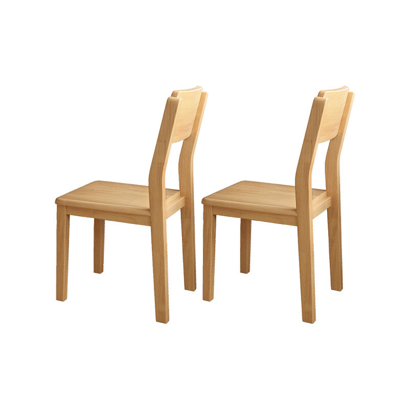 Modern Style Armless Dining Chair Wooden Frame Open Back Dining Chair for Dining Room