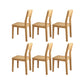 Modern Style Armless Dining Chair Wooden Frame Open Back Dining Chair for Dining Room