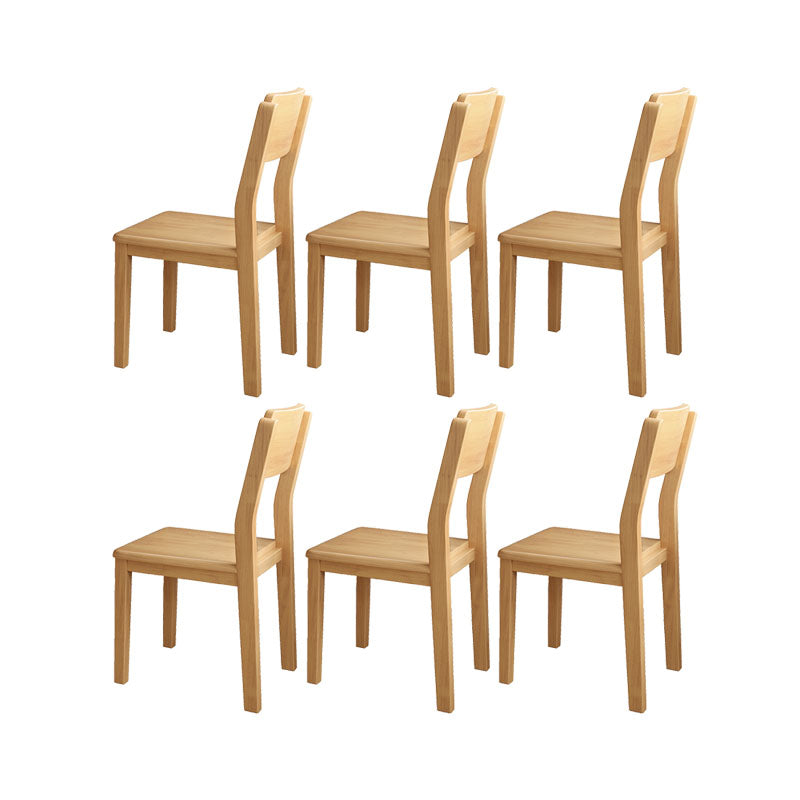 Modern Style Armless Dining Chair Wooden Frame Open Back Dining Chair for Dining Room
