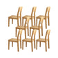 Modern Style Armless Dining Chair Wooden Frame Open Back Dining Chair for Dining Room