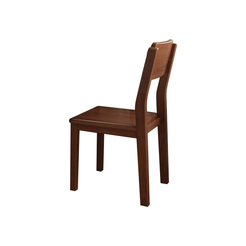 Modern Style Armless Dining Chair Wooden Frame Open Back Dining Chair for Dining Room