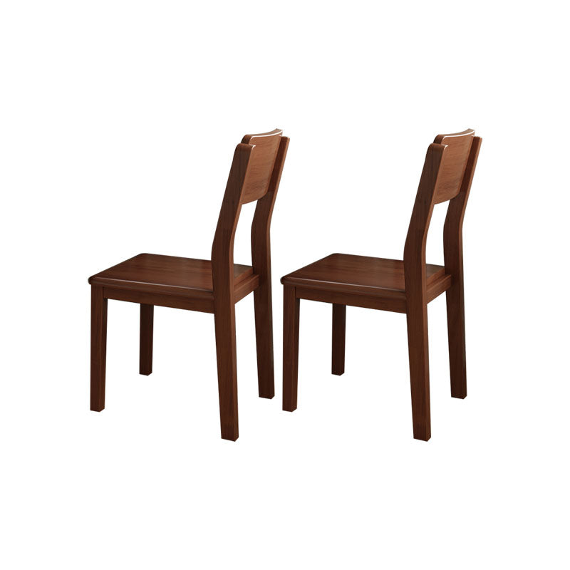 Modern Style Armless Dining Chair Wooden Frame Open Back Dining Chair for Dining Room