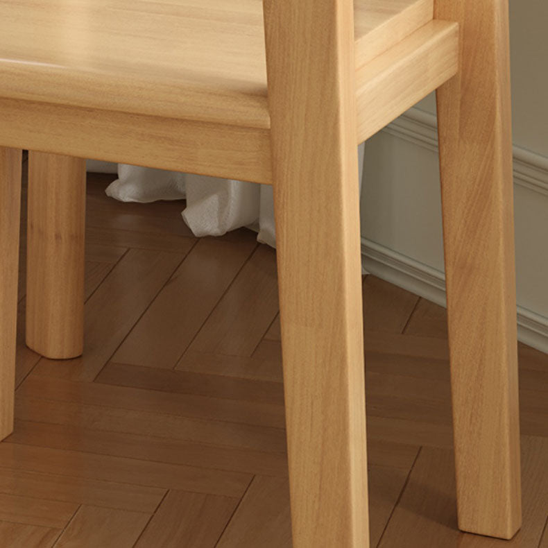 Modern Style Armless Dining Chair Wooden Frame Open Back Dining Chair for Dining Room