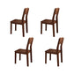 Modern Style Armless Dining Chair Wooden Frame Open Back Dining Chair for Dining Room