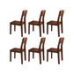 Modern Style Armless Dining Chair Wooden Frame Open Back Dining Chair for Dining Room