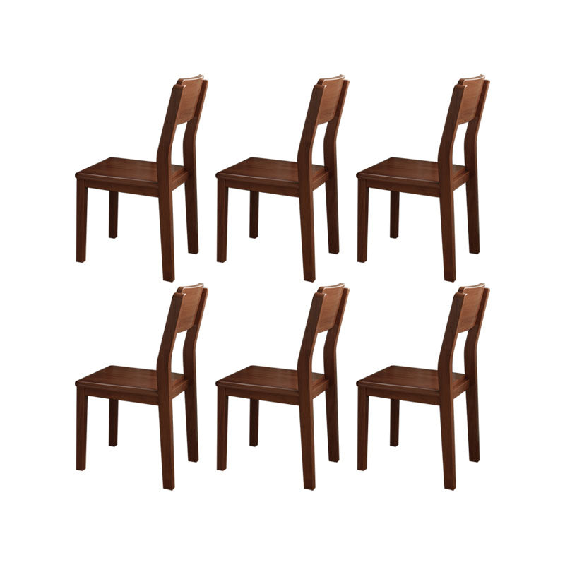 Modern Style Armless Dining Chair Wooden Frame Open Back Dining Chair for Dining Room