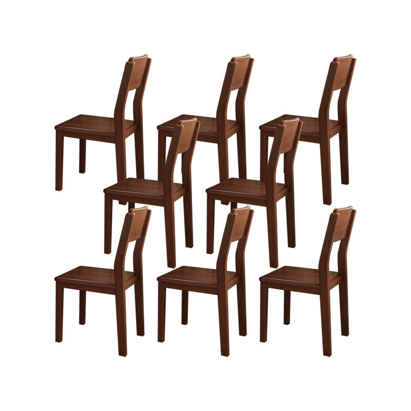 Modern Style Armless Dining Chair Wooden Frame Open Back Dining Chair for Dining Room