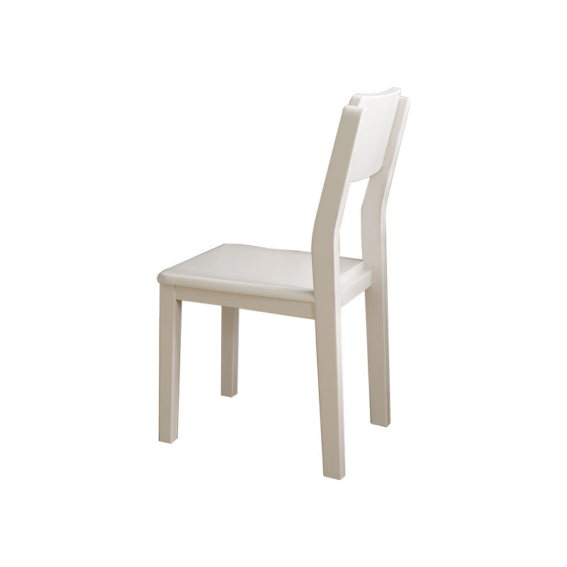 Modern Style Armless Dining Chair Wooden Frame Open Back Dining Chair for Dining Room