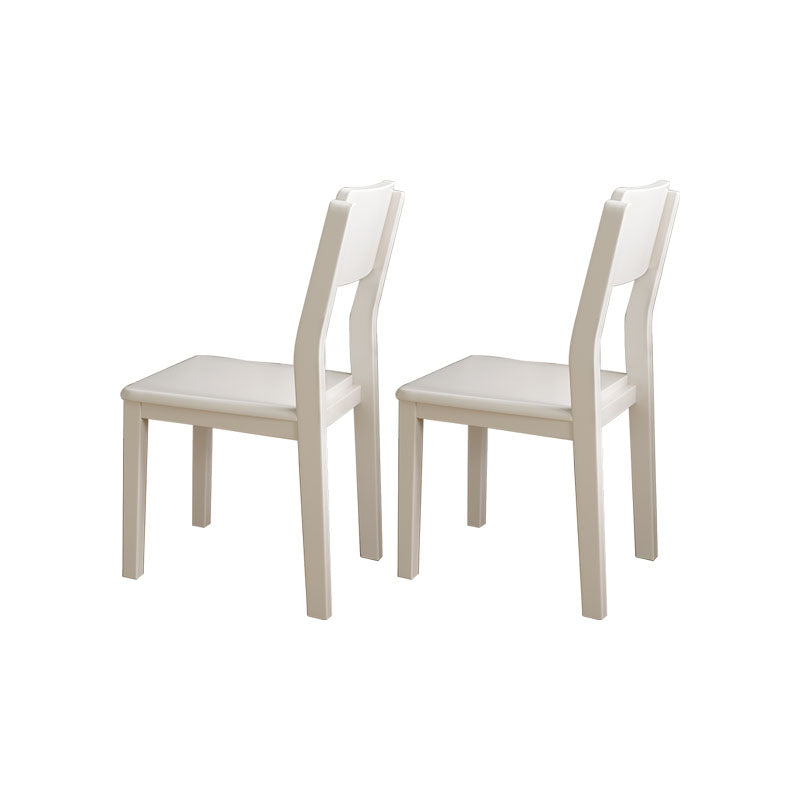 Modern Style Armless Dining Chair Wooden Frame Open Back Dining Chair for Dining Room