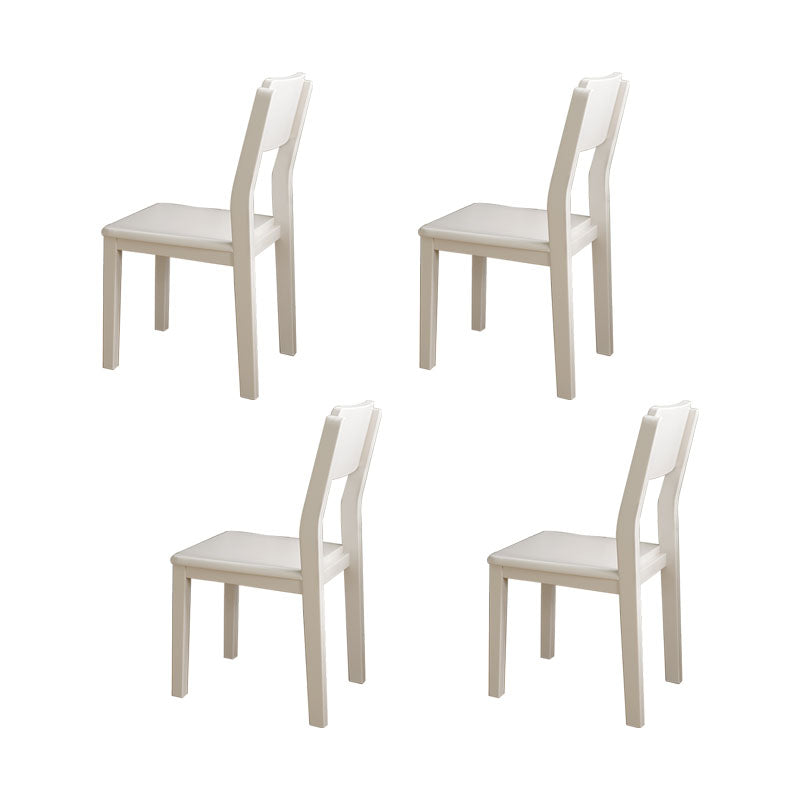 Modern Style Armless Dining Chair Wooden Frame Open Back Dining Chair for Dining Room