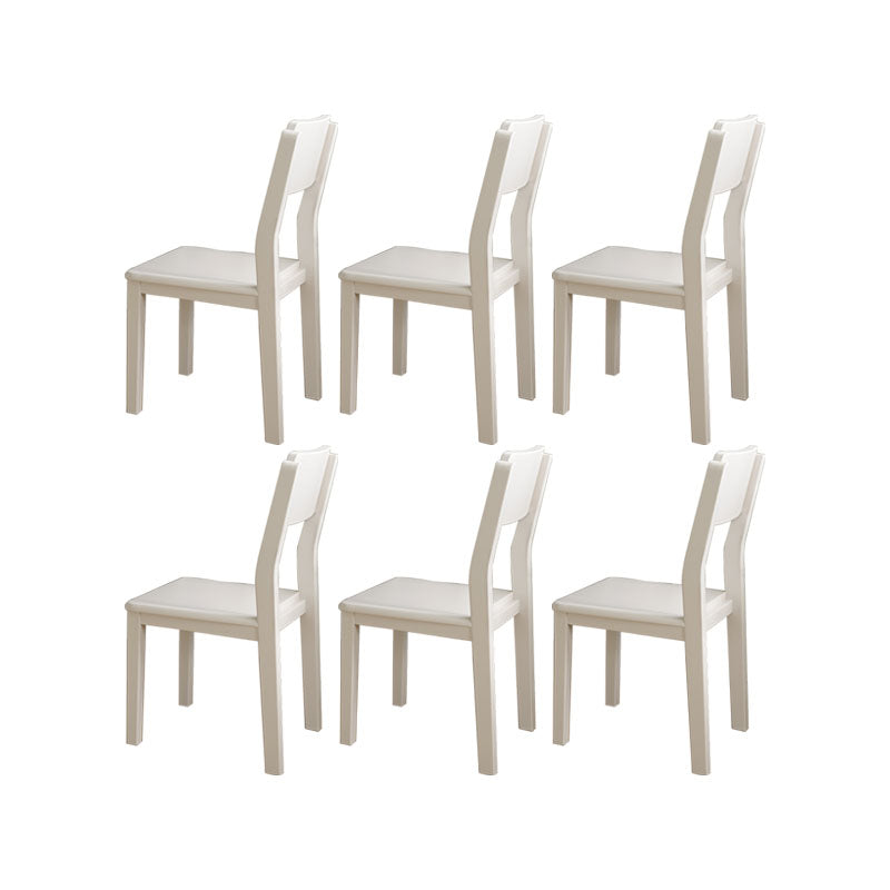 Modern Style Armless Dining Chair Wooden Frame Open Back Dining Chair for Dining Room