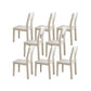 Modern Style Armless Dining Chair Wooden Frame Open Back Dining Chair for Dining Room