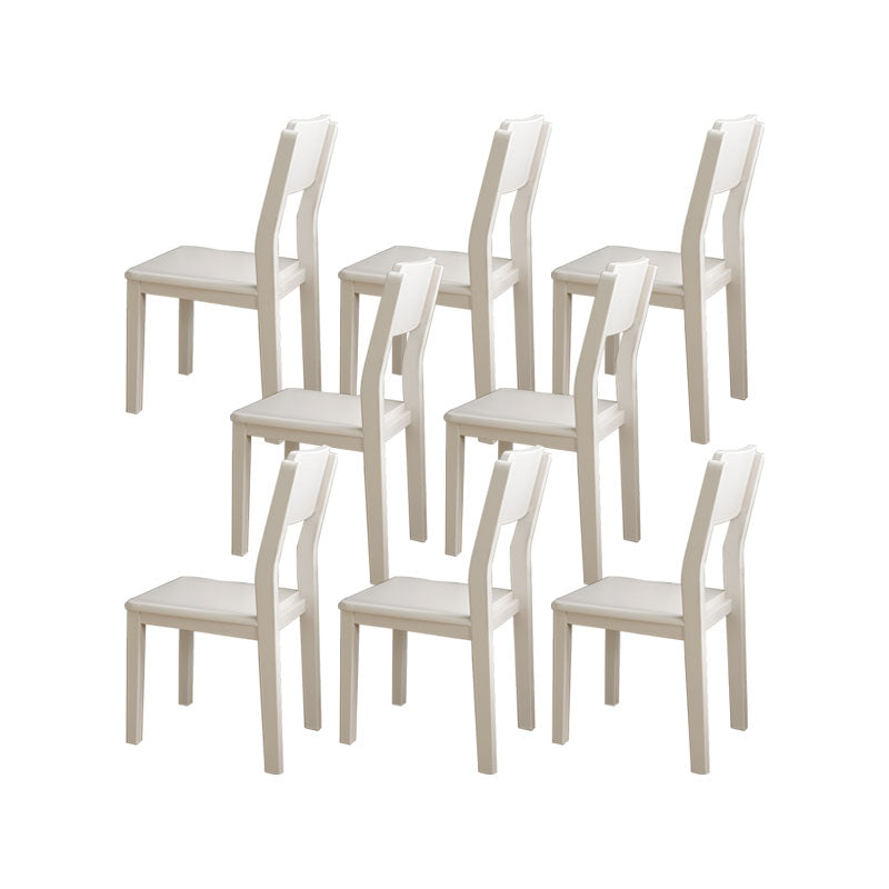 Modern Style Armless Dining Chair Wooden Frame Open Back Dining Chair for Dining Room
