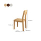 Modern Style Armless Dining Chair Wooden Frame Open Back Dining Chair for Dining Room