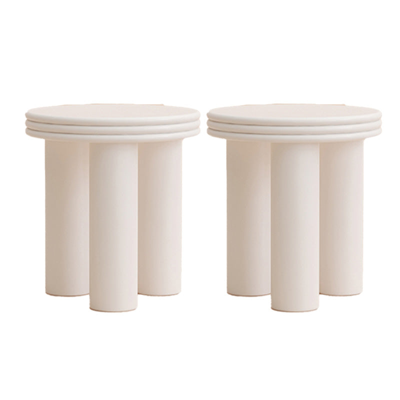 Modern Round Side Table 3 Legs End Table with Round Wood Top White 2 Clearhalo 'Coffee & Accent Tables' 'End & Side Tables' 'end_side_tables' 'furn' 'furn_end_side_tables' 'Furniture' 'Living Room Furniture' 7657193