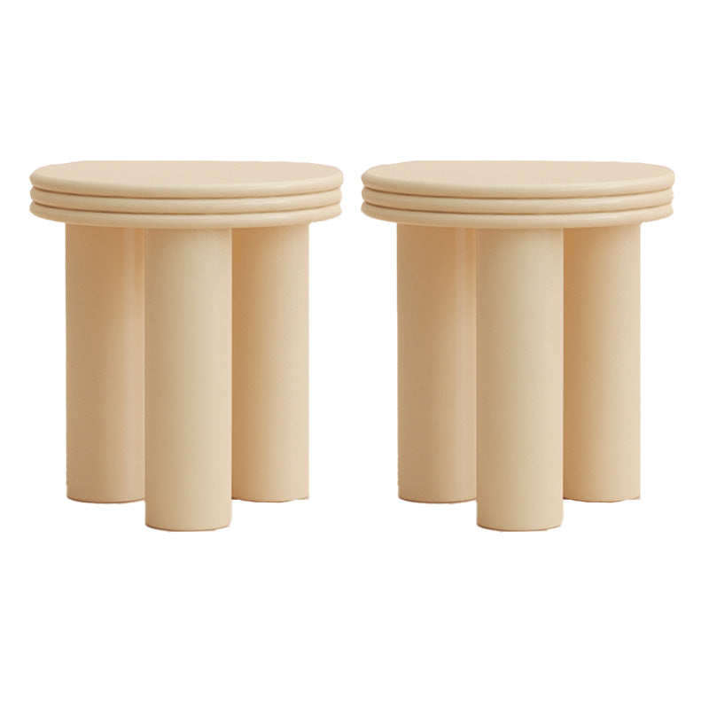 Modern Round Side Table 3 Legs End Table with Round Wood Top Apricot 2 Clearhalo 'Coffee & Accent Tables' 'End & Side Tables' 'end_side_tables' 'furn' 'furn_end_side_tables' 'Furniture' 'Living Room Furniture' 7657197