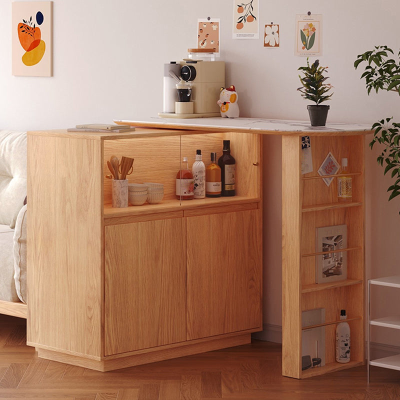 Modern Style Stone Rectangle Bar Stool Table Table for Living Room Clearhalo 'Bar Furniture' 'Bar Tables' 'bar_tables' 'furn' 'furn_bar_tables' 'Furniture' 'Kitchen & Dining Furniture' 7657372