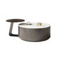 Glam Drum Coffee o End Table con cassetti di stoccaggio in ardesia