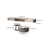 Glam Drum Coffee o End Table con cassetti di stoccaggio in ardesia