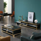 Marble Coffee or End Table with Storage Drawers Rectangle Block Clearhalo 'Coffee & Accent Tables' 'Coffee Tables' 'coffee_tables' 'furn' 'furn_coffee_tables' 'Furniture' 'Living Room Furniture' 7657551