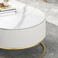 Slate Top Coffee or End Table with Storage Drawers Oval Frame Clearhalo 'Coffee & Accent Tables' 'Coffee Tables' 'coffee_tables' 'furn' 'furn_coffee_tables' 'Furniture' 'Living Room Furniture' 7657597