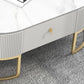 Slate Top Coffee or End Table with Storage Drawers Oval Frame Clearhalo 'Coffee & Accent Tables' 'Coffee Tables' 'coffee_tables' 'furn' 'furn_coffee_tables' 'Furniture' 'Living Room Furniture' 7657599