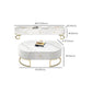 Slate Top Coffee or End Table with Storage Drawers Oval Frame Clearhalo 'Coffee & Accent Tables' 'Coffee Tables' 'coffee_tables' 'furn' 'furn_coffee_tables' 'Furniture' 'Living Room Furniture' 7657611