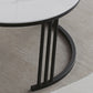 Frame Coffee Cocktail Table with Storage Drawers Round Slate Top Clearhalo 'Coffee & Accent Tables' 'Coffee Tables' 'coffee_tables' 'furn' 'furn_coffee_tables' 'Furniture' 'Living Room Furniture' 7657714