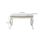White Color Rectangle Marble Fixed Dinner Table with 4 Legs for Dining Room