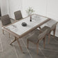 Modern Rectangular Stone Top Dining Table with Solid Wood Legs for Living Room Clearhalo 'Dining Tables & Seating' 'Dining Tables' 'dining_table' 'furn' 'furn_dining_table' 'Furniture' 'Kitchen & Dining Furniture' 7658841