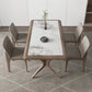 Modern Rectangular Stone Top Dining Table with Solid Wood Legs for Living Room Clearhalo 'Dining Tables & Seating' 'Dining Tables' 'dining_table' 'furn' 'furn_dining_table' 'Furniture' 'Kitchen & Dining Furniture' 7658842