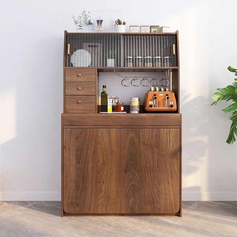 Moderne rechthoekige massief houten eettafel met lade, 68,9" x 31,5" x 29,5"