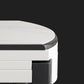 Modern Round Stone Top Dining Table Extendable for Small Spaces with Storage