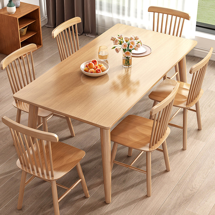 Contemporary Solid Wood Rectangular Dining Table for Dining Hall Clearhalo 'Dining Tables & Seating' 'Dining Tables' 'dining_table' 'furn' 'furn_dining_table' 'Furniture' 'Kitchen & Dining Furniture' 7658909