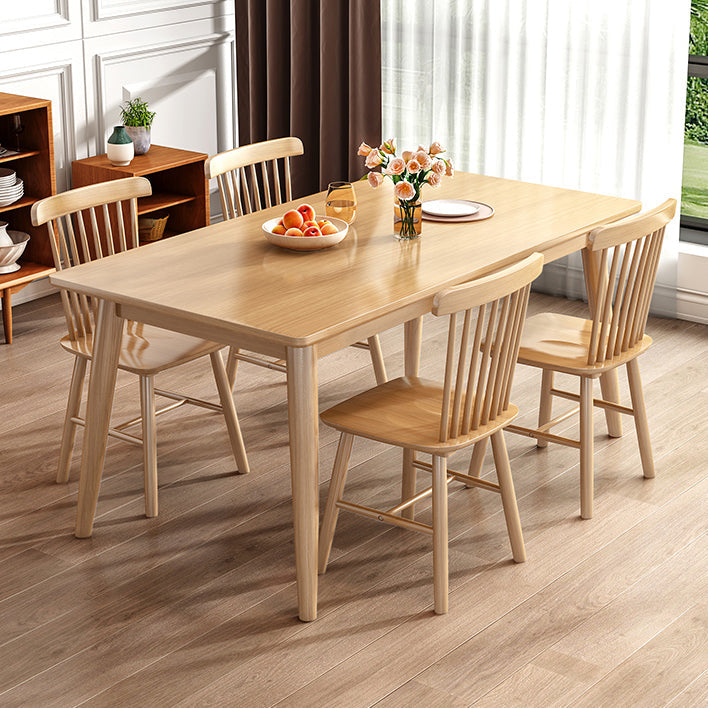 Contemporary Solid Wood Rectangular Dining Table for Dining Hall Clearhalo 'Dining Tables & Seating' 'Dining Tables' 'dining_table' 'furn' 'furn_dining_table' 'Furniture' 'Kitchen & Dining Furniture' 7658912