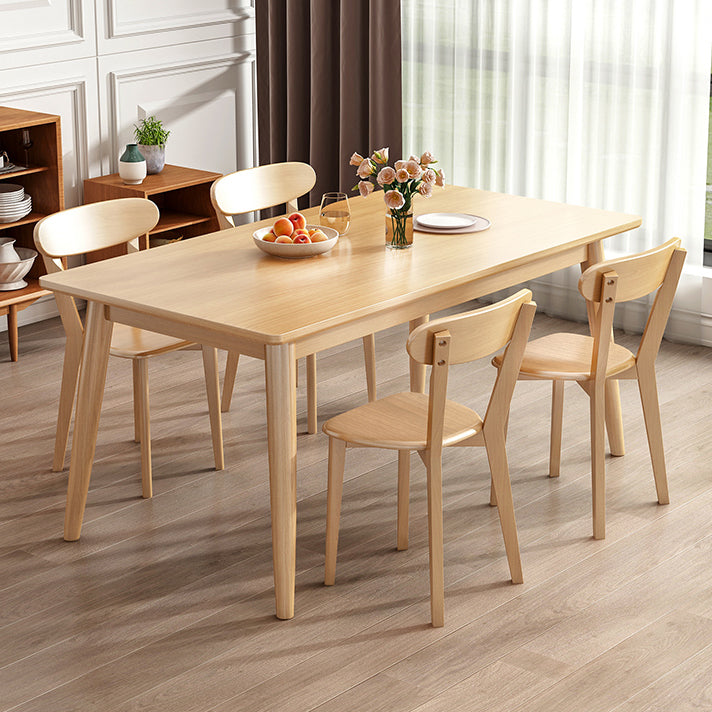 Contemporary Solid Wood Rectangular Dining Table for Dining Hall Clearhalo 'Dining Tables & Seating' 'Dining Tables' 'dining_table' 'furn' 'furn_dining_table' 'Furniture' 'Kitchen & Dining Furniture' 7658913