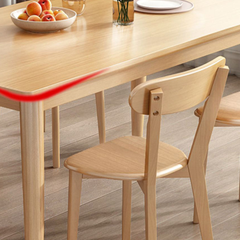 Contemporary Solid Wood Rectangular Dining Table for Dining Hall Clearhalo 'Dining Tables & Seating' 'Dining Tables' 'dining_table' 'furn' 'furn_dining_table' 'Furniture' 'Kitchen & Dining Furniture' 7658916