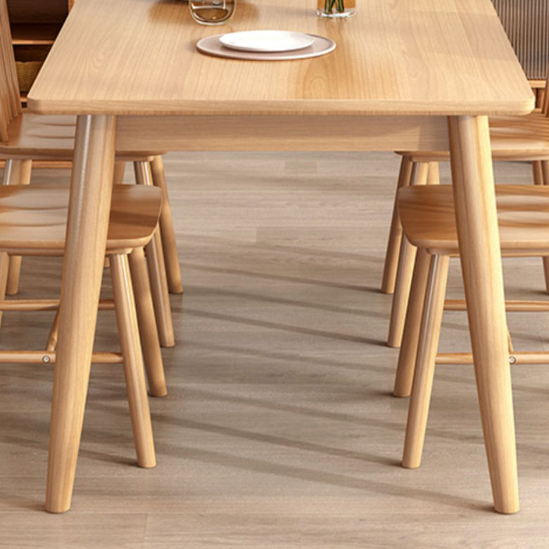Contemporary Solid Wood Rectangular Dining Table for Dining Hall Clearhalo 'Dining Tables & Seating' 'Dining Tables' 'dining_table' 'furn' 'furn_dining_table' 'Furniture' 'Kitchen & Dining Furniture' 7658918